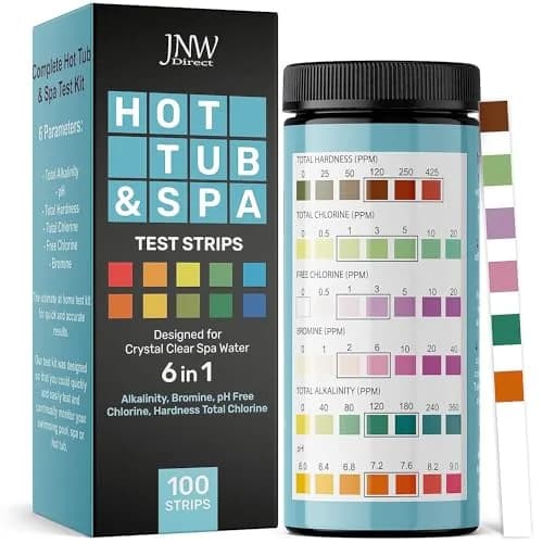 JNW Direct Hot Tub Test Strips 100 Pack | 6-in-1 Water Testing for Spas & Pools thumbnail 1
