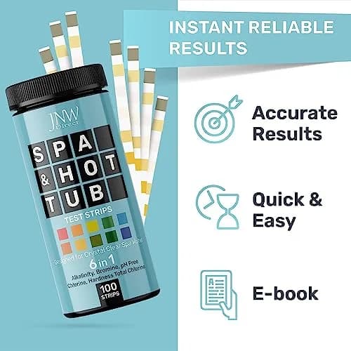 JNW Direct Hot Tub Test Strips 100 Pack | 6-in-1 Water Testing for Spas & Pools thumbnail 5
