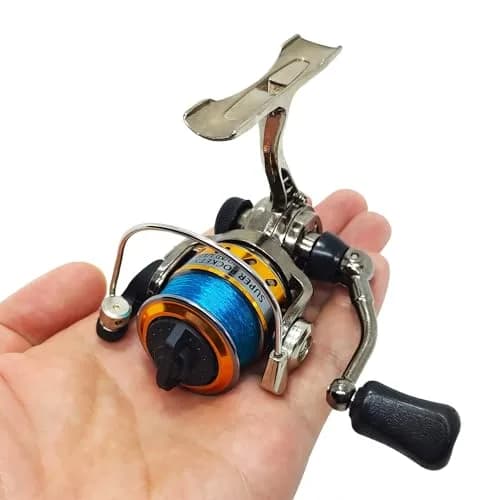 EMMRAGNO Mini 100 Metal Spinning Fishing Reel 125.5g (4.4oz) | 4.3:1 Gear Ratio, 3+1BB, Ambidextrous thumbnail 1