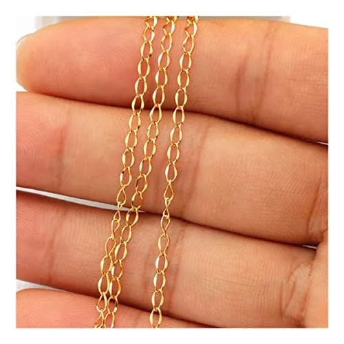 Tiparts 33FT 1.5mm Gold Stainless Steel Twisted Cable Chains for Jewelry Makings | Reflective, Lightweight, Durable thumbnail 4