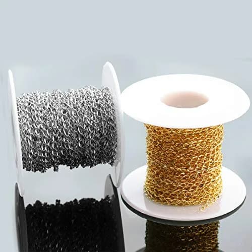 Tiparts 33FT 1.5mm Gold Stainless Steel Twisted Cable Chains for Jewelry Makings | Reflective, Lightweight, Durable thumbnail 6