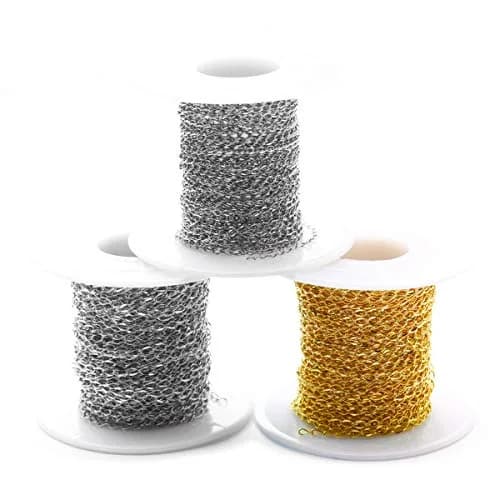 Tiparts 33FT 1.5mm Gold Stainless Steel Twisted Cable Chains for Jewelry Makings | Reflective, Lightweight, Durable thumbnail 7