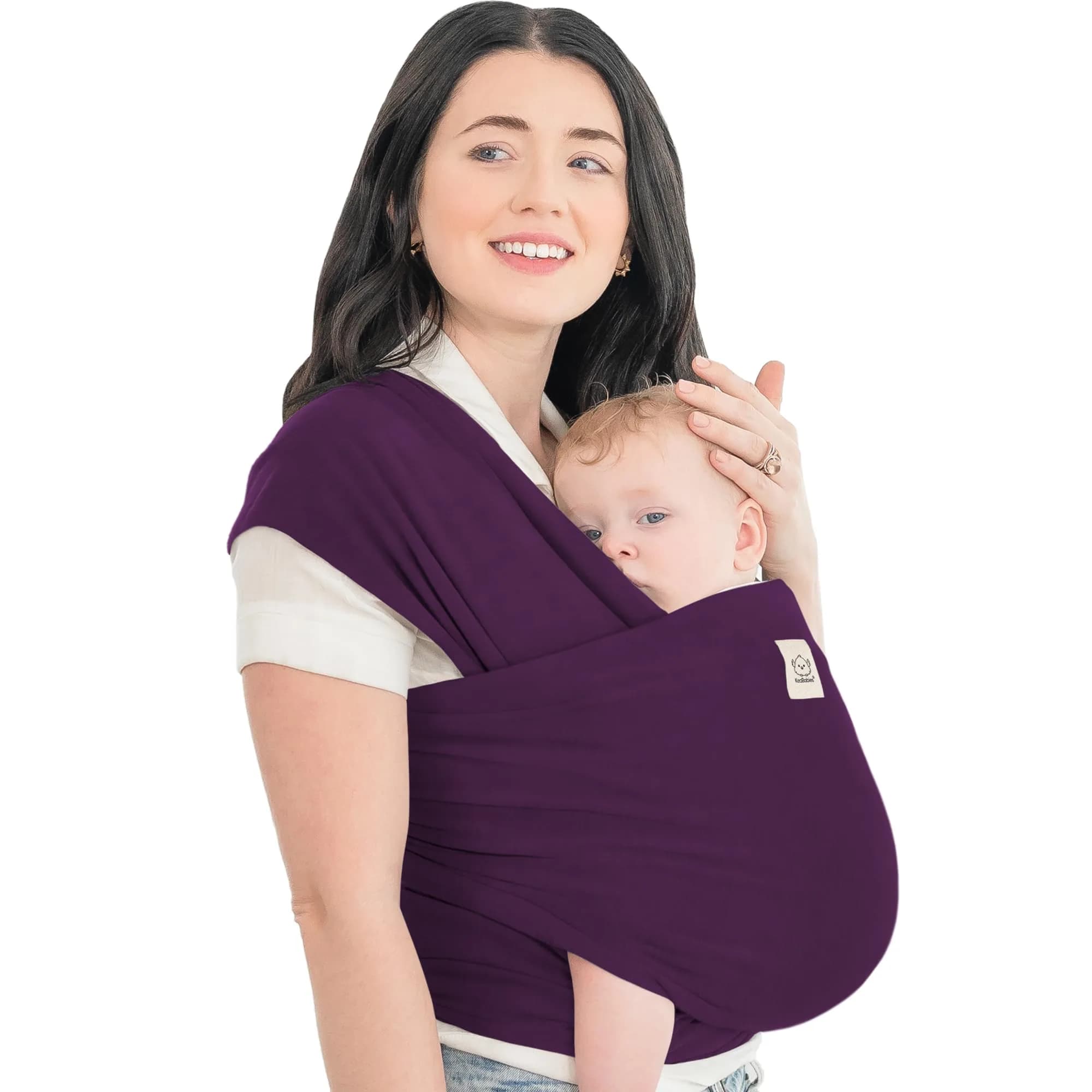 KeaBabies Original Baby Wrap Carrier Royal Purple | Ergonomic, IHDI Certified, Breathable Fabric for Newborns to Toddlers