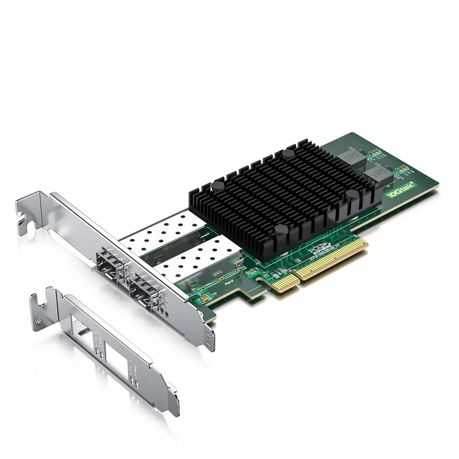 10Gtek 10Gb PCIe Network Card XL710-10G-2S with Dual SFP+ Ports | PCI Express 3.0 x8 Lane Ethernet Adapter
