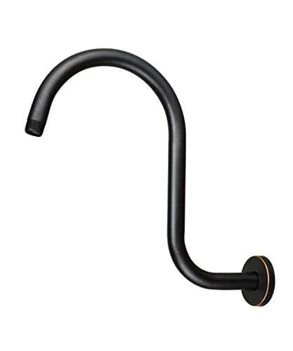 Purelux Goose Neck Shower Arm Made of Stainless Steel, Oil Rubbed Bronze | Elegant 12-inch Extension for Standard US Plumbing thumbnail 1