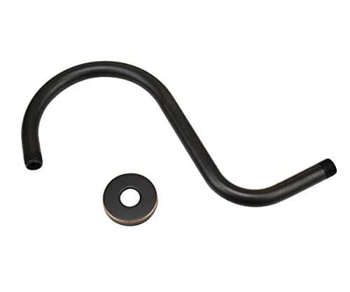 Purelux Goose Neck Shower Arm Made of Stainless Steel, Oil Rubbed Bronze | Elegant 12-inch Extension for Standard US Plumbing thumbnail 2