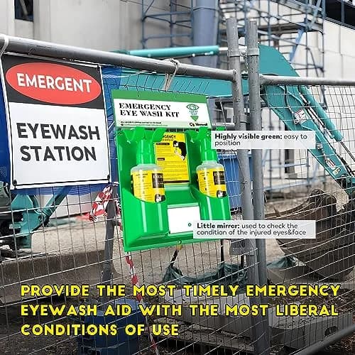 CGOLDENWALL Emergency Eye Wash Station Portable Eyewash Kit, OSHA Approved, 16.9oz Bottles, First Aid thumbnail 2