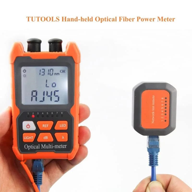 TUTOOLS Hand-held Optical Fiber Power Meter, FC/SC/ST Interface, 2mW, Orange | Optical Multi-Meter for Fiber Testing thumbnail 10