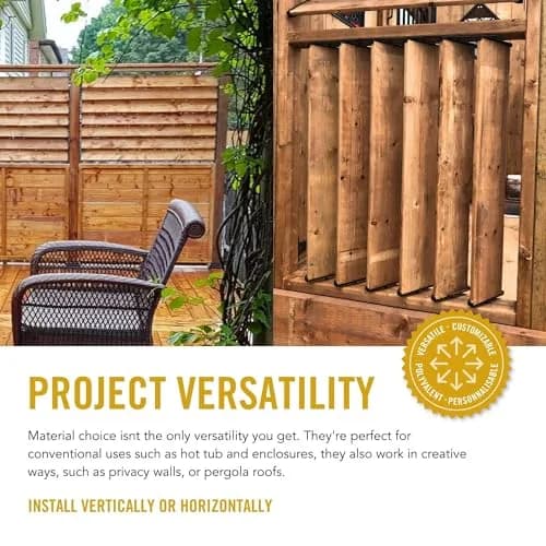 Nuvo Iron LSB48 Hardware System-Holds up to 11 Boards Louver, Black | Versatile Outdoor Louvers for Privacy & Ventilation thumbnail 5