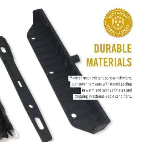 Nuvo Iron LSB48 Hardware System-Holds up to 11 Boards Louver, Black | Versatile Outdoor Louvers for Privacy & Ventilation thumbnail 2