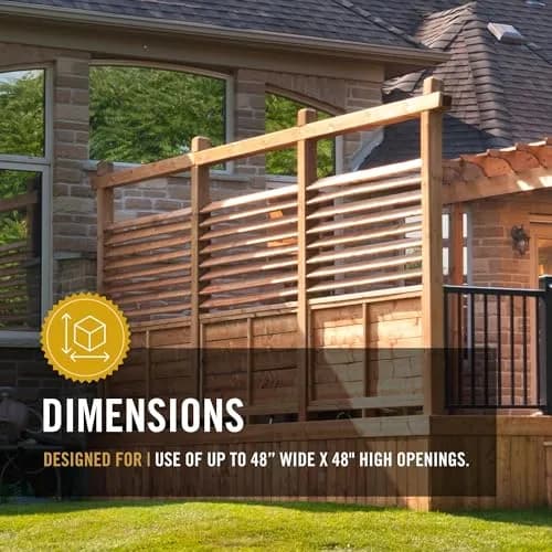 Nuvo Iron LSB48 Hardware System-Holds up to 11 Boards Louver, Black | Versatile Outdoor Louvers for Privacy & Ventilation thumbnail 3