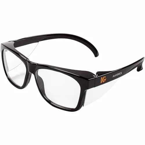 KleenGuard V30 Maverick Safety Glasses with Anti-Fog Coating, Clear Lenses, Black Frame (Qty 1) | ANSI Z87.1+ Certified thumbnail 1