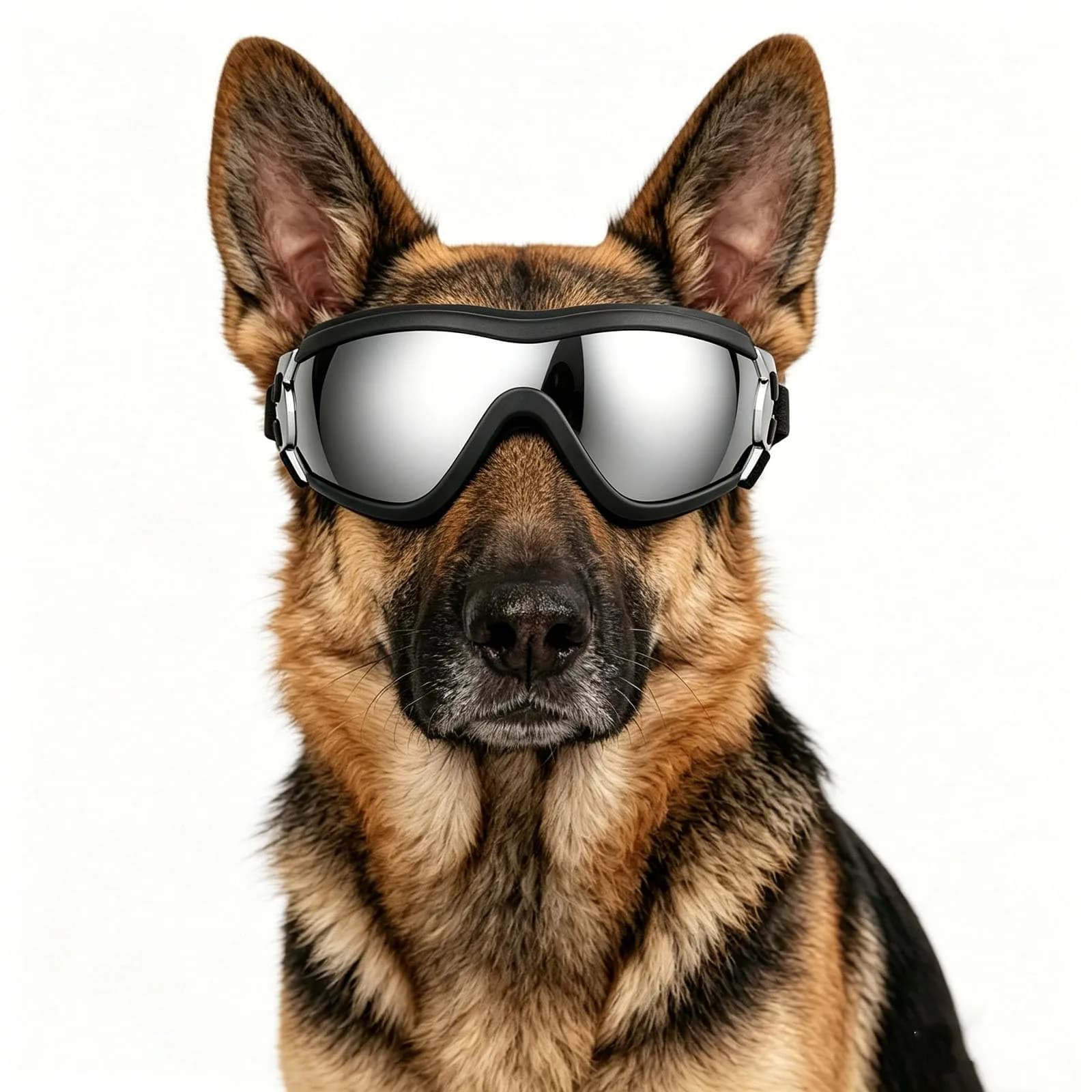 NAMSAN Dog Sunglasses for Medium to Large Dogs, UV Protection Dog Goggles 16.5cm (6.5in) | Sporty Black