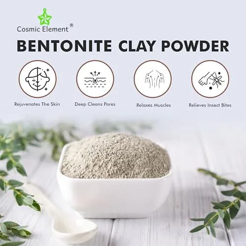 Cosmic Element Calcium Bentonite Clay Powder 12oz | Deep Pore Detox & Skin Care Mask thumbnail 4