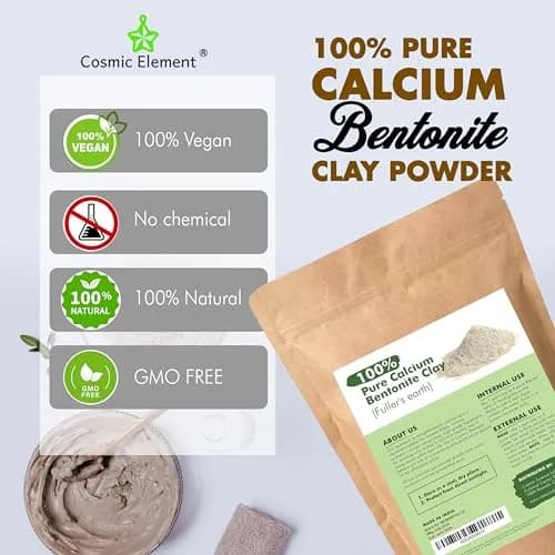 Cosmic Element Calcium Bentonite Clay Powder 12oz | Deep Pore Detox & Skin Care Mask thumbnail 5