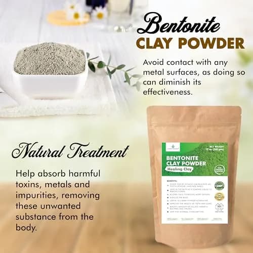 Cosmic Element Calcium Bentonite Clay Powder 12oz | Deep Pore Detox & Skin Care Mask thumbnail 8