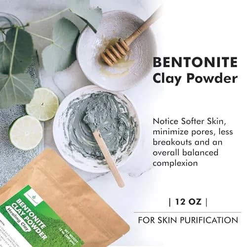 Cosmic Element Calcium Bentonite Clay Powder 12oz | Deep Pore Detox & Skin Care Mask thumbnail 3