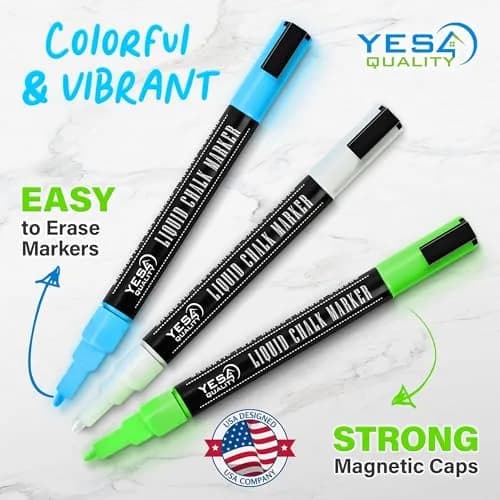 YES4QUALITY Magnetic Black Dry Erase Board 17x11 inches | Easy-Erase Surface & Bright Markers thumbnail 8