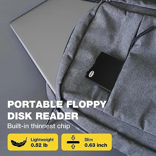 RAAYOO USB Floppy Disk Drive Reader 1.44 MB | Reads Old Floppy Disks on Windows 11/10/8/7 PCs thumbnail 5