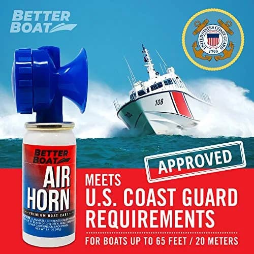 Better Boat 1.4 oz Air Horn with Horn | 120 dB Loud Signal for Boating Safety thumbnail 4