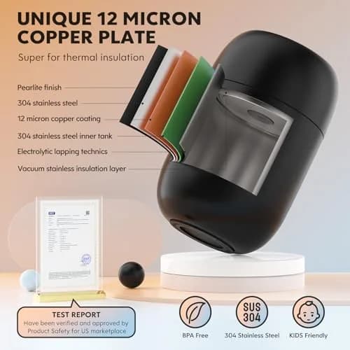 DaCool Insulated Food Jar 16 oz Vacuum Stainless Steel Leak Proof Hot Cold Kids Adults thumbnail 2