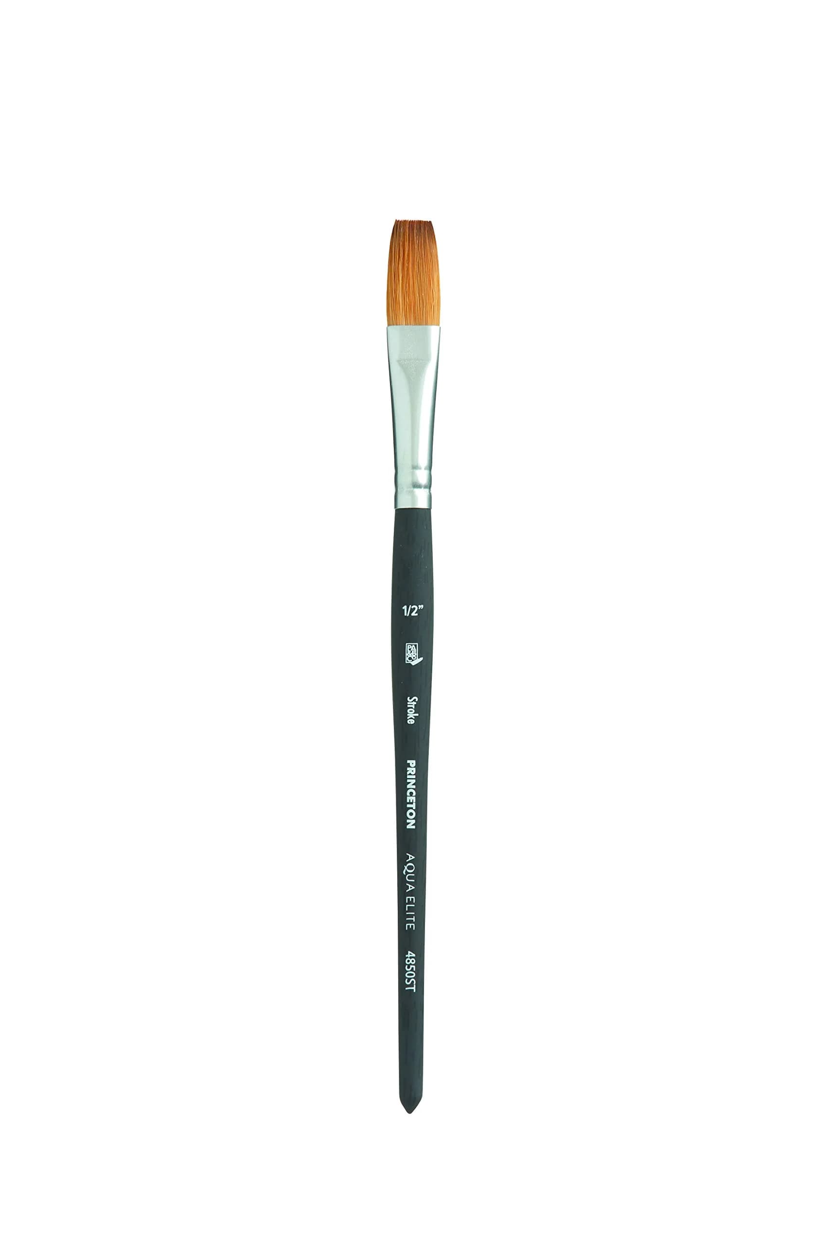 Princeton Aqua Elite Stroke Brush 1/2 inch | Synthetic, Short Handle, Watercolor Artist Tool - main product image