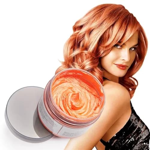 SWAKER Orange Hair Color Wax 130ml - Temporary Vibrant Styling Cream for Men & Women thumbnail 1