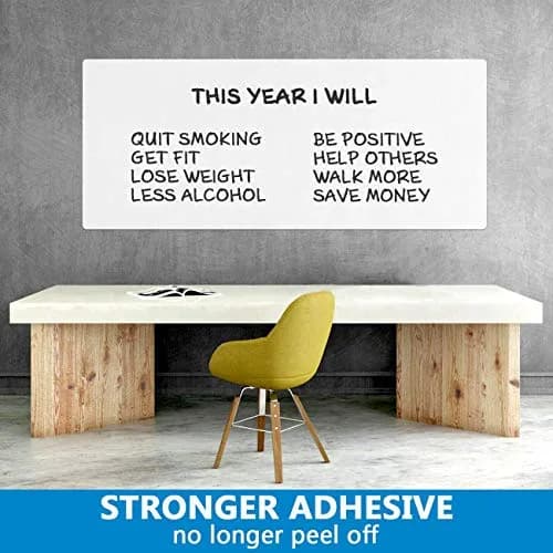 AFMAT Dry Erase Whiteboard Paper 6x4ft | No Ghosting, Thick PET Surface, Easy Peel & Stick Wall Decal thumbnail 4