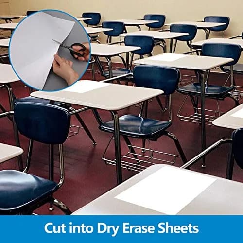 AFMAT Dry Erase Whiteboard Paper 6x4ft | No Ghosting, Thick PET Surface, Easy Peel & Stick Wall Decal thumbnail 6