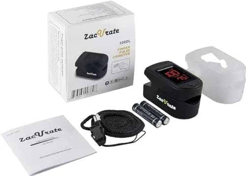 Zacurate 500 Series Fingertip Pulse Oximeter Royal Black | for Sports & Aviation Use thumbnail 5