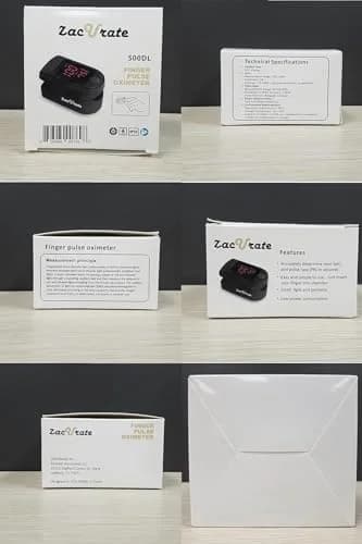 Zacurate 500 Series Fingertip Pulse Oximeter Royal Black | for Sports & Aviation Use thumbnail 6