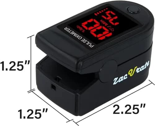 Zacurate 500 Series Fingertip Pulse Oximeter Royal Black | for Sports & Aviation Use thumbnail 3