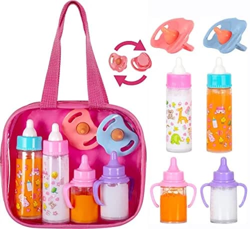 fash n kolor Baby Doll Feeding Set with Toy Bag | 6 Pieces, Ages 3+ thumbnail 1