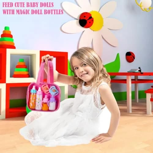 fash n kolor Baby Doll Feeding Set with Toy Bag | 6 Pieces, Ages 3+ thumbnail 3