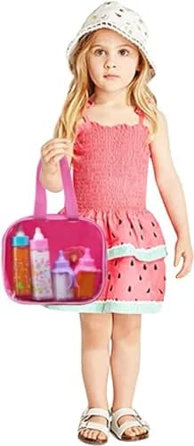 fash n kolor Baby Doll Feeding Set with Toy Bag | 6 Pieces, Ages 3+ thumbnail 4
