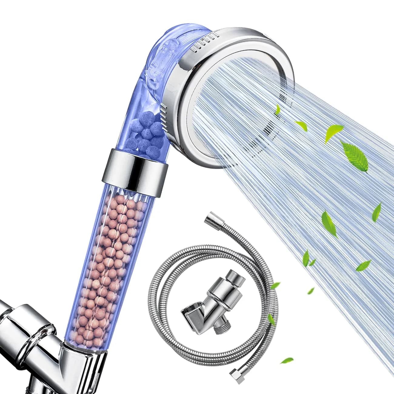 VIKILY Filtered Shower Head with Handheld, 3 Spray Modes, 156 ml (5.5 Fl Oz) | Purifies Water for Healthier Skin & Hair - main product image