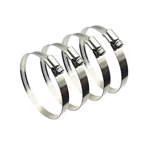 EesTeck 3 Inch 304 Stainless Steel Hose Clamps (4-Pack) | 65-89mm Adjustable Worm Drive Duct Clamps thumbnail 1