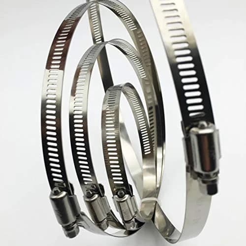 EesTeck 3 Inch 304 Stainless Steel Hose Clamps (4-Pack) | 65-89mm Adjustable Worm Drive Duct Clamps thumbnail 3