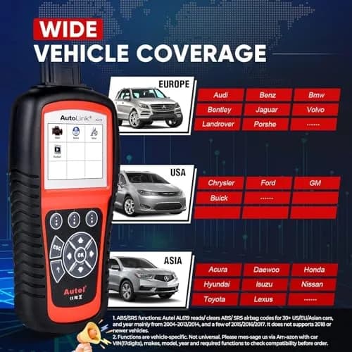 Autel AutoLink AL619 OBD2 Scanner Car ABS SRS Diagnostic Scan Tool with Live Data, 2004-2017 Vehicle Support thumbnail 8