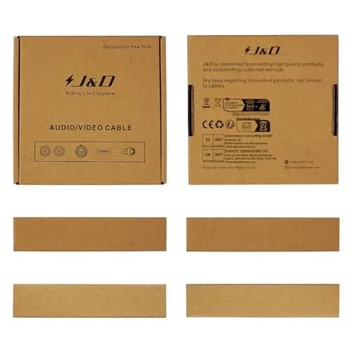 J&D Dual 1/4 inch TS to Dual RCA Stereo Audio Cable 4.57 m (15 Feet) | Connect Speakers to Amplifiers thumbnail 8