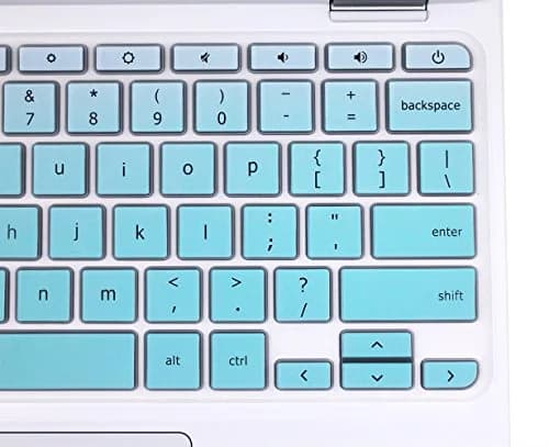 YYubao Silicone Keyboard Skin Cover for Lenovo Chromebook 11.6" & 14" Models | Ombre Mint thumbnail 4