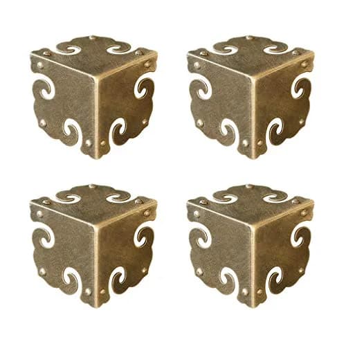 Tiazza Brass Corner Protectors 36x36mm | Antique Bronze, Full Encase, 4 Pieces thumbnail 1