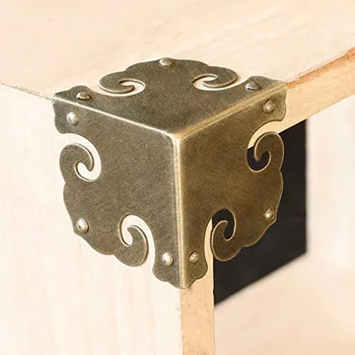 Tiazza Brass Corner Protectors 36x36mm | Antique Bronze, Full Encase, 4 Pieces thumbnail 5