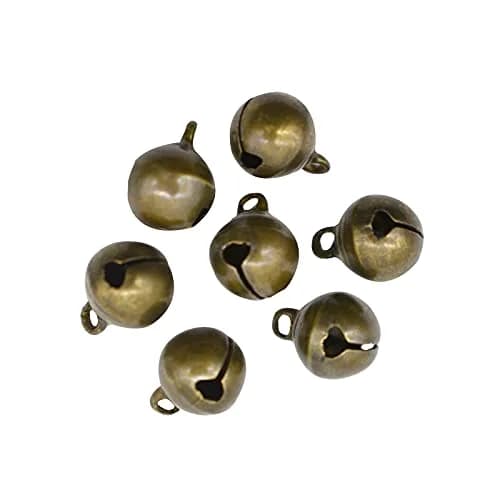 Maydahui 100 PCS Small Jingle Bells 10mm (0.4 inch) Vintage Bronze | 100-Piece Pack for Crafts & Decor thumbnail 9
