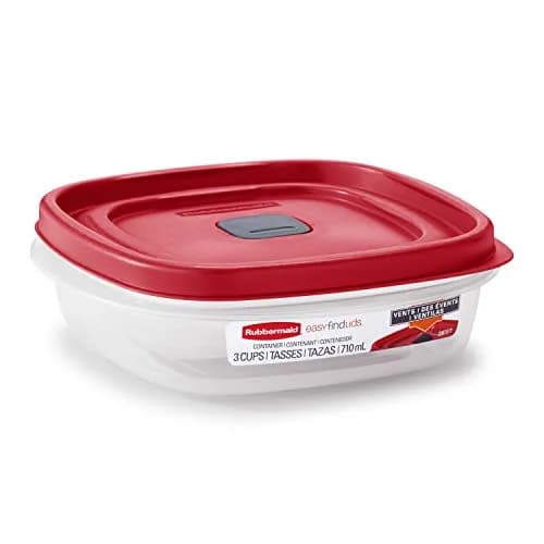 Rubbermaid Food Storage Containers 3-Pack | Modular, Vented, BPA-Free, Microwave & Dishwasher Safe thumbnail 3