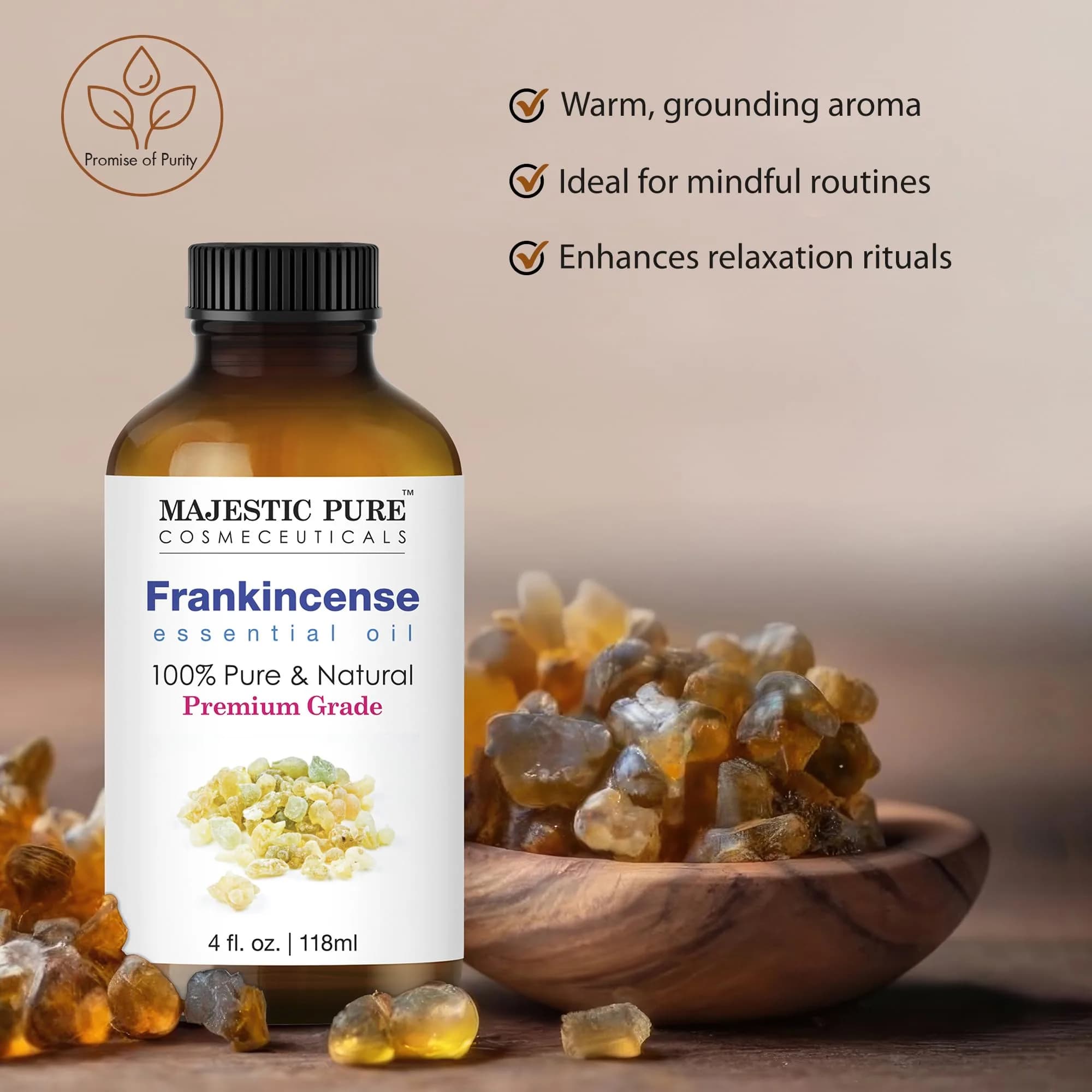 Majestic Pure Frankincense Essential Oil 120ml (4 Fl Oz) | Pure & Natural Aromatherapy Oil thumbnail 2