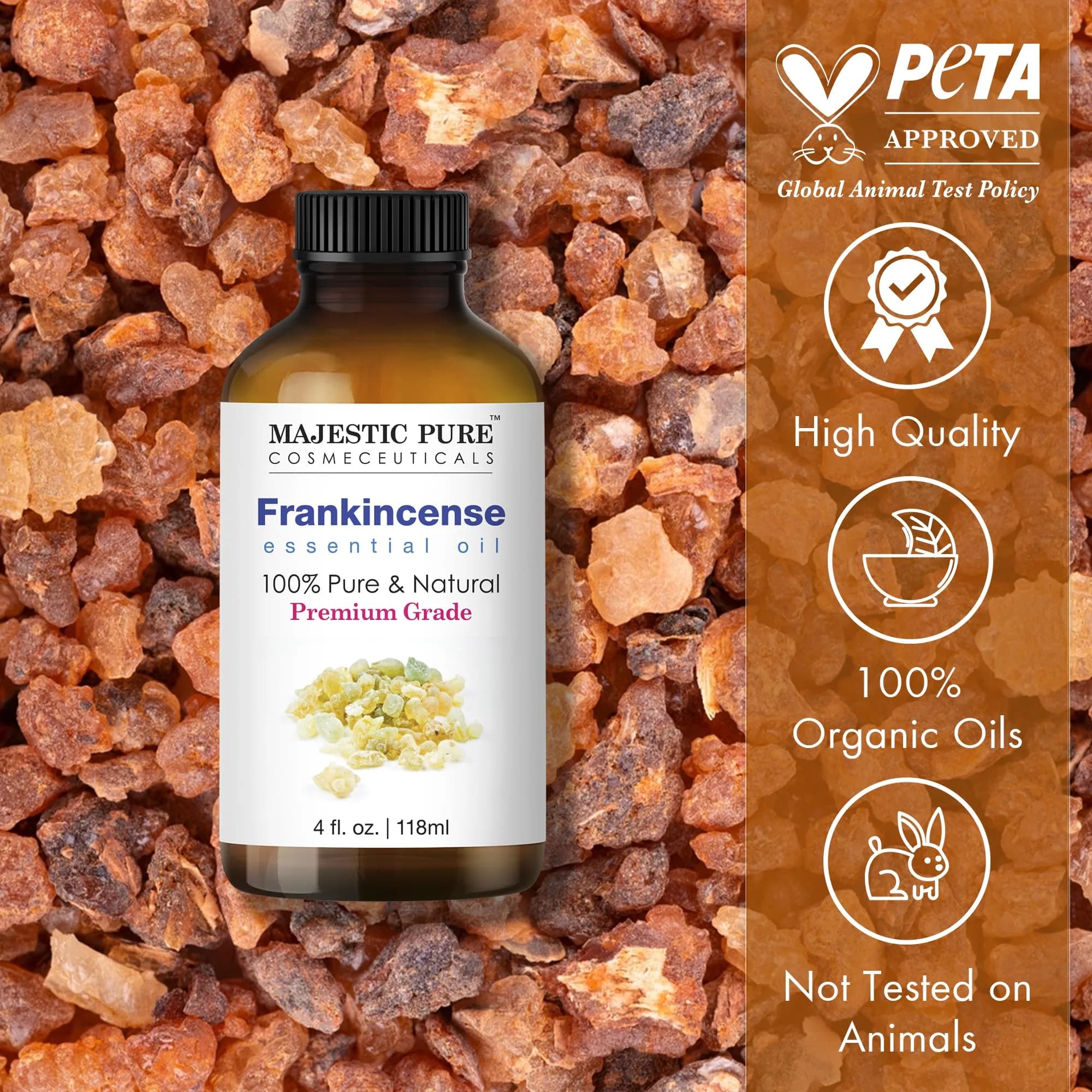 Majestic Pure Frankincense Essential Oil 120ml (4 Fl Oz) | Pure & Natural Aromatherapy Oil thumbnail 3