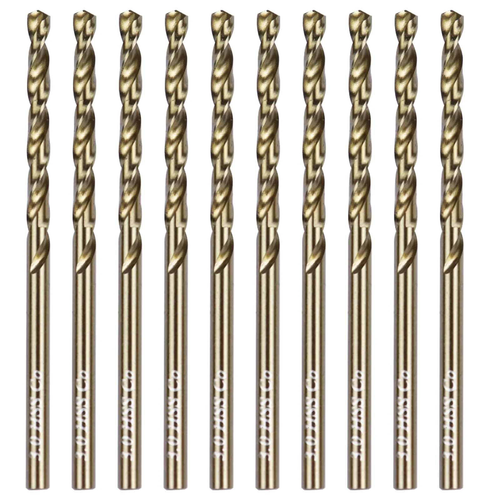 Sipery M35 Cobalt Drill Bit Set 8mm | High Speed Steel Jobber Length, 5 Pack, for Steel & Hard Metals — 3 mm