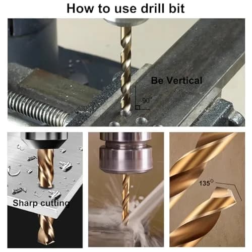 Sipery 3mm Cobalt Drill Bit 1/8" | Heat-Resistant Steel for Hard Metals thumbnail 6