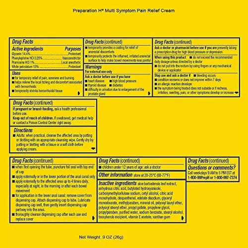 Preparation H Maximum Strength Hemorrhoid Pain Relief Cream 0.9 oz (26g) | Medication for Seniors thumbnail 7